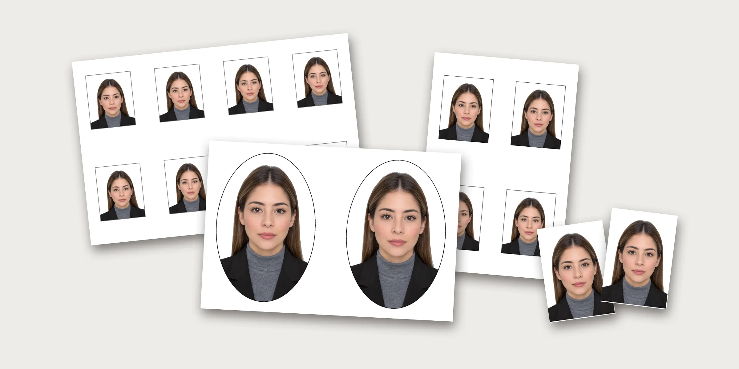 Paquete de identificación, impresa en papel fotográfico